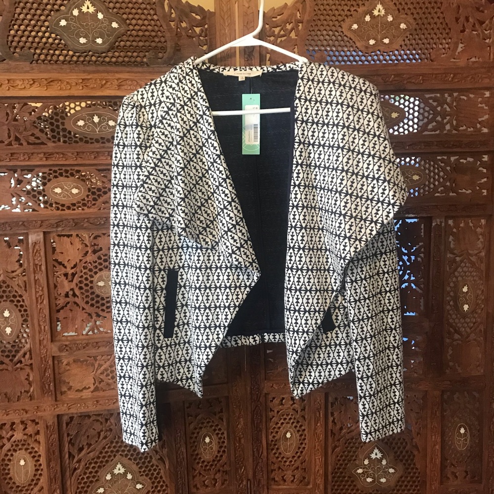 Asymmetrical Navy Jacket